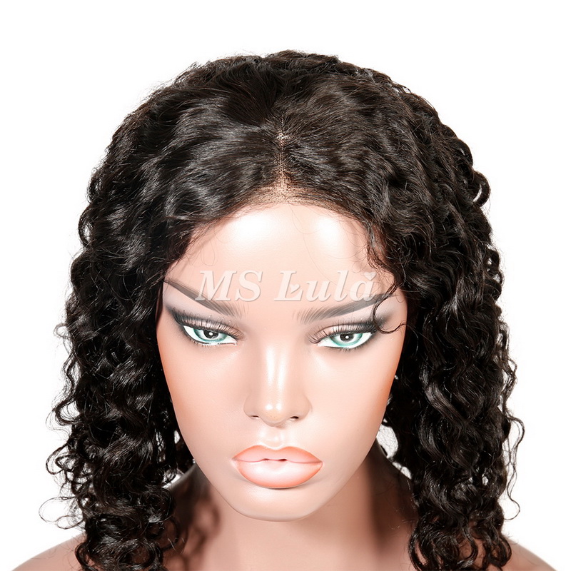 Human Hair Deep Wave BOB Lace Front Wig 250% Density - 图片 4